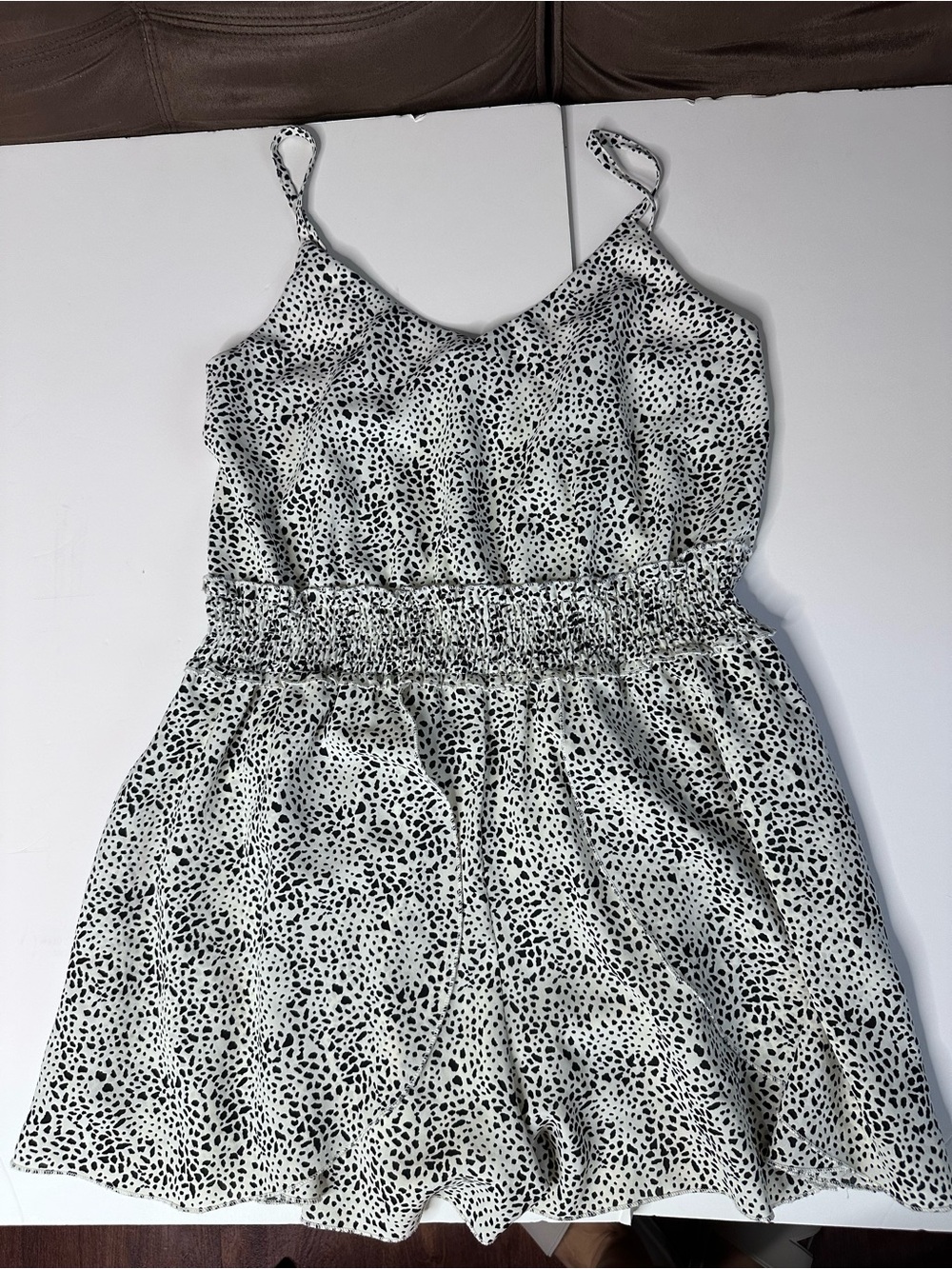 Girls' Black and White Spotted Sundress